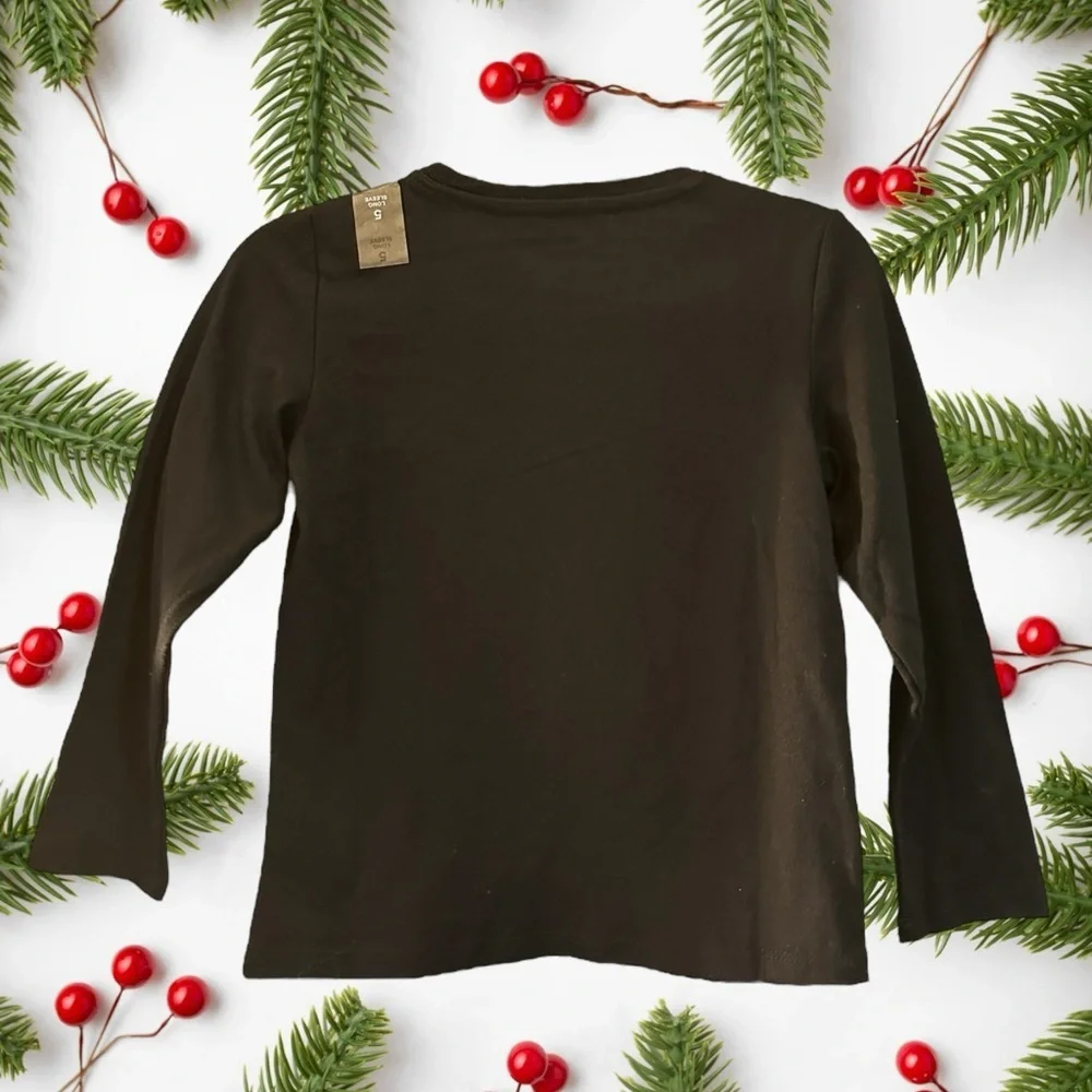 Epic Threads Black Long Sleeve with Sequin Tree Design